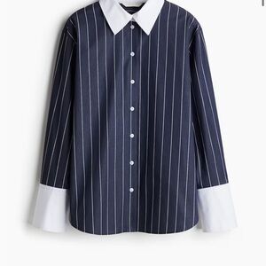 H&M Navy Pinstripe Buttondown shirt
